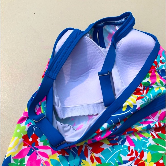 Anne Cole Women’s Swimsuit Bathing Suit Tankini Top Bright Tropical L 12 - Picture 6 of 9